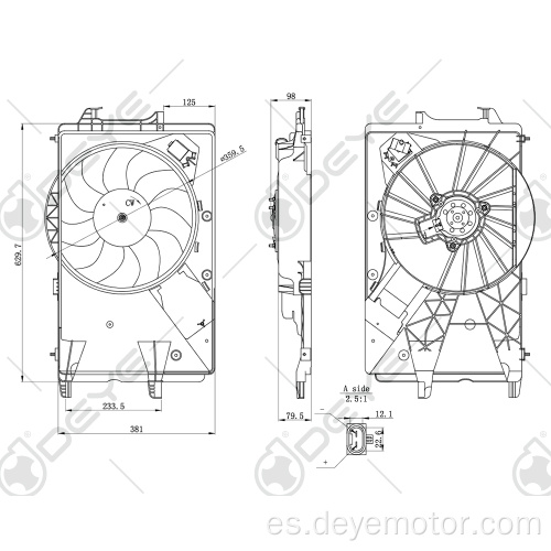 Nuevo motor de ventilador de refrigeración del radiador de llegada para FIAT